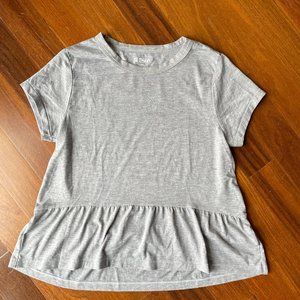 Hudson Sz XL Grey Ruffle Shirt
